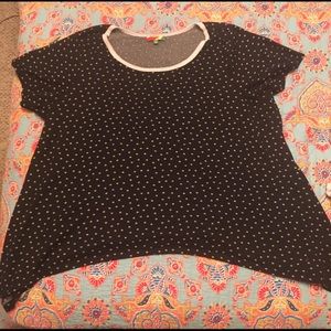 Polka dot short sleeve top